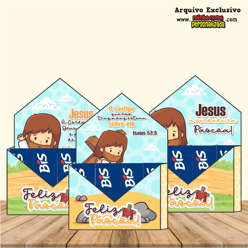 CAIXA ENVELOPE 4 BIS - Arquivos P&aacute;scoa Crist&atilde; 01 Prontos Para Imprimir