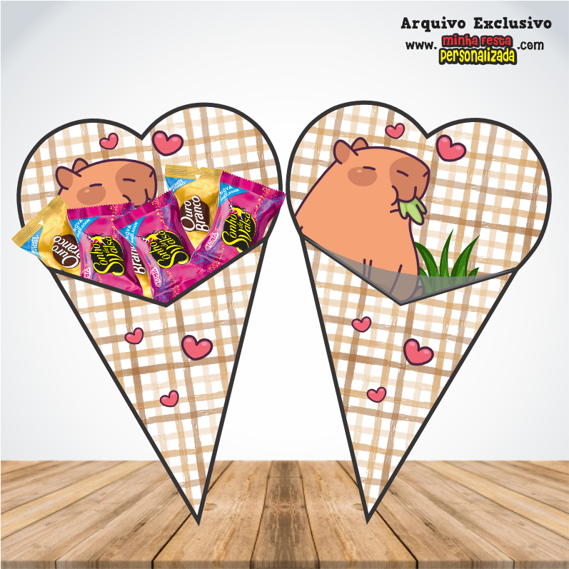 CAPIVARA 1 - Cones Personalizados Para Imprimir