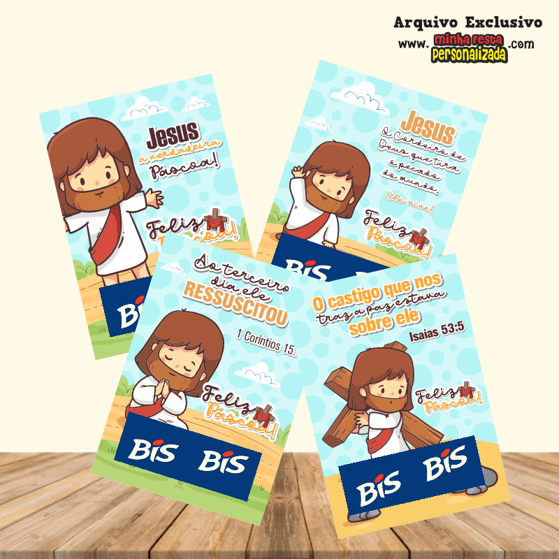 CARTAO PARA BIS - Arquivos P&aacute;scoa Crist&atilde; 01 Prontos Para Imprimir