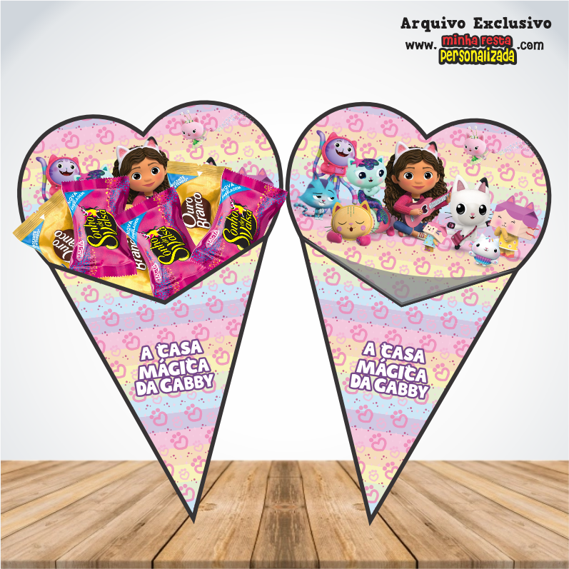 CASA MAGICA DA GABBY - Cones Personalizados Para Imprimir