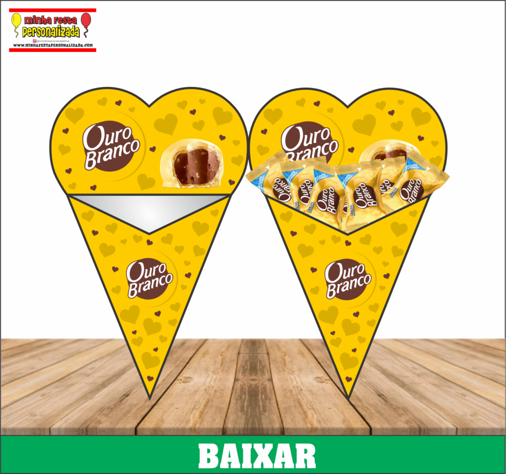 CONE BOMBOM OURO BRANCO 1024x960 - Cone Para Bombons Para Imprimir Gratuito