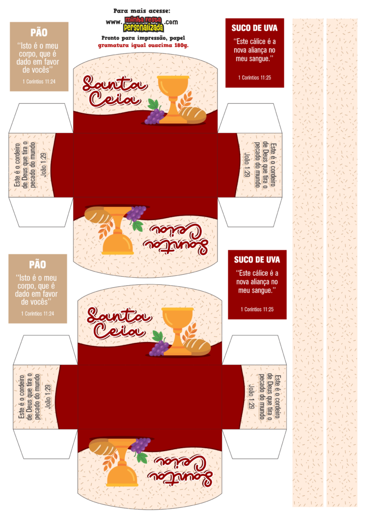 Caixa Cesta 724x1024 - Caixa Cesta Santa Ceia Modelo Gratuito