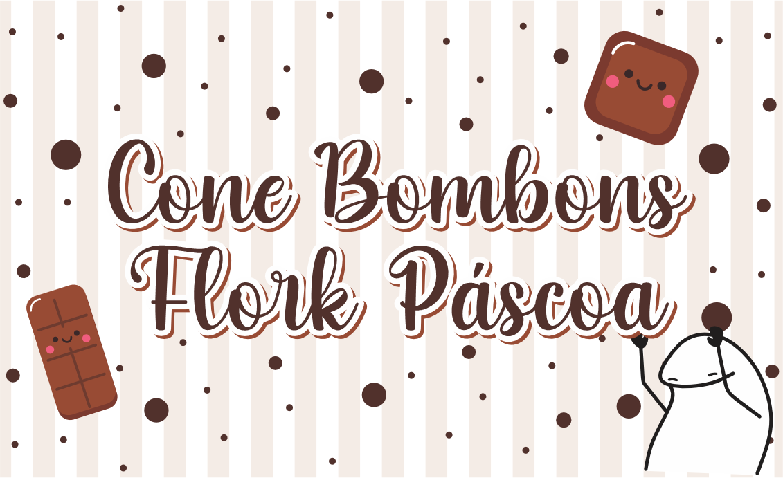 Capa Cone Bombons Flork Pascoa - Cone Bombons Flork de Páscoa Para Imprimir Gratuito