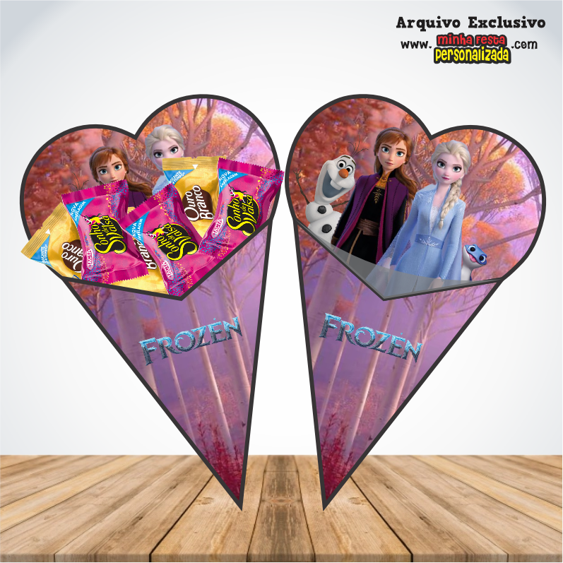 FROZEN 1 - Cones Personalizados Para Imprimir