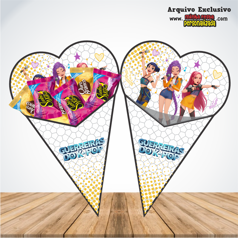 GUERREIRAS KPOP - Cones Personalizados Para Imprimir