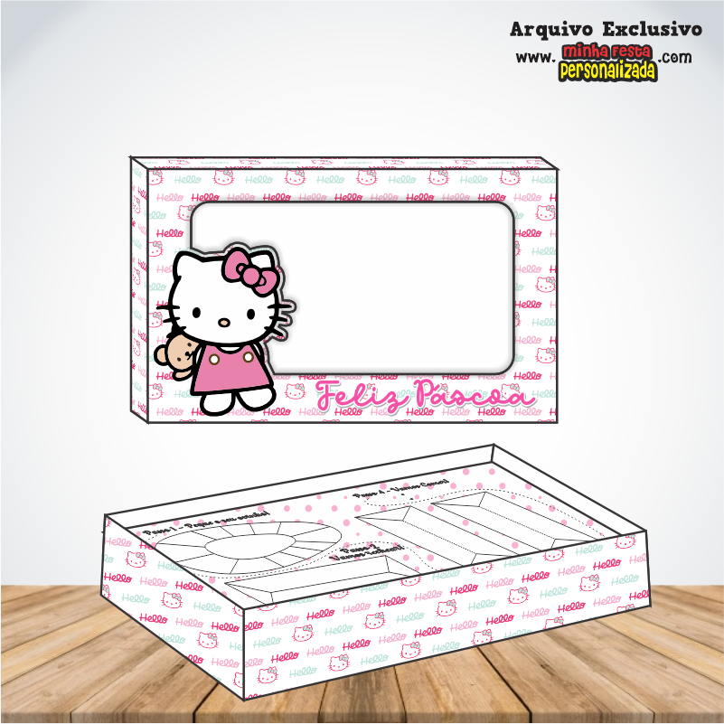 HELLO KITTY - Caixa Mini Confeiteiro Prontas Para Imprimir