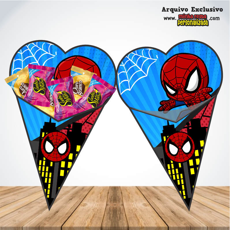 HOMEM ARANHA 1 - Cones Personalizados Para Imprimir