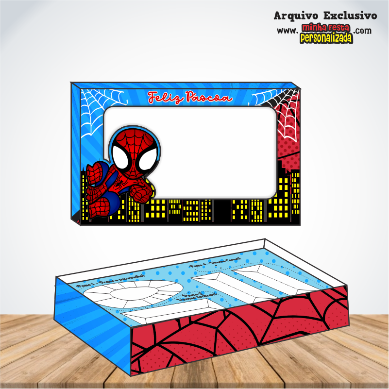 HOMEM ARANHA - Caixa Mini Confeiteiro Prontas Para Imprimir