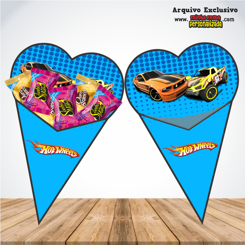 HOTWHEELS 1 - Cones Personalizados Para Imprimir