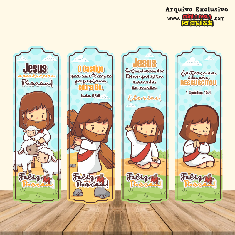 MARCA PAGINA - Arquivos P&aacute;scoa Crist&atilde; 01 Prontos Para Imprimir