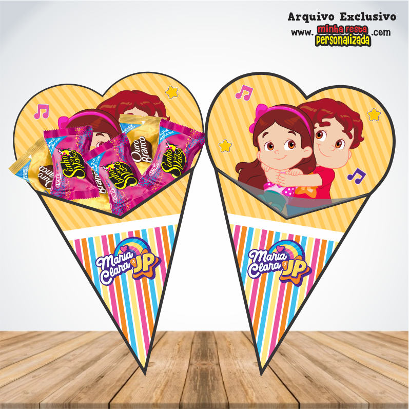 MARIA CLARA E JP 1 - Cones Personalizados Para Imprimir