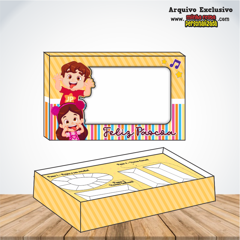 MARIA CLARA E JP - Caixa Mini Confeiteiro Prontas Para Imprimir