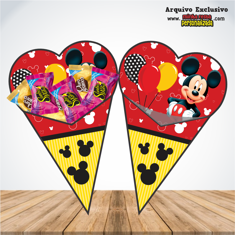 MICKEY 1 - Cones Personalizados Para Imprimir