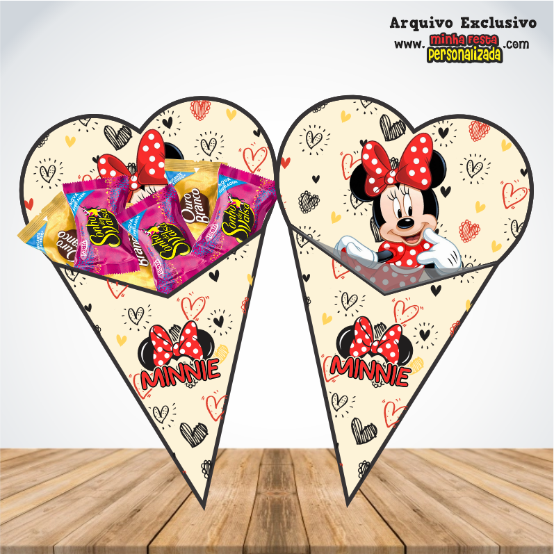 MINNIE 1 - Cones Personalizados Para Imprimir