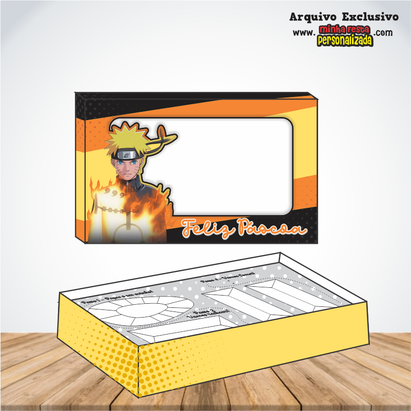 NARUTO - Caixa Mini Confeiteiro Prontas Para Imprimir