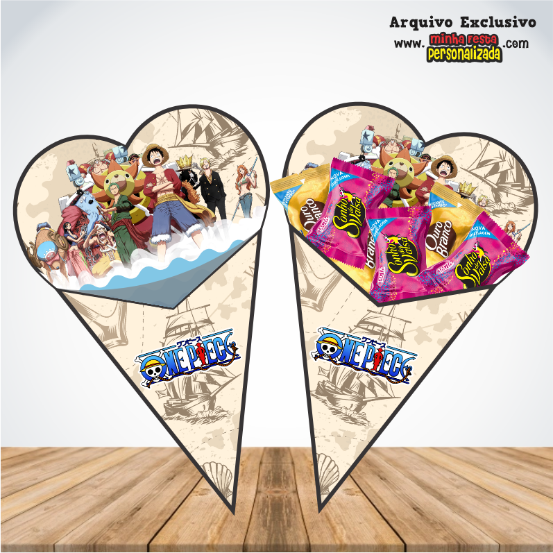 ONE PIECE - Cones Personalizados Para Imprimir