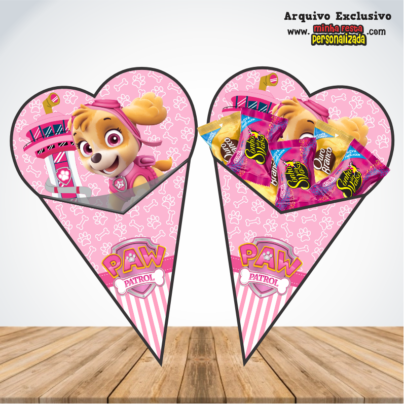PATRULHA CANINA SKYE - Cones Personalizados Para Imprimir