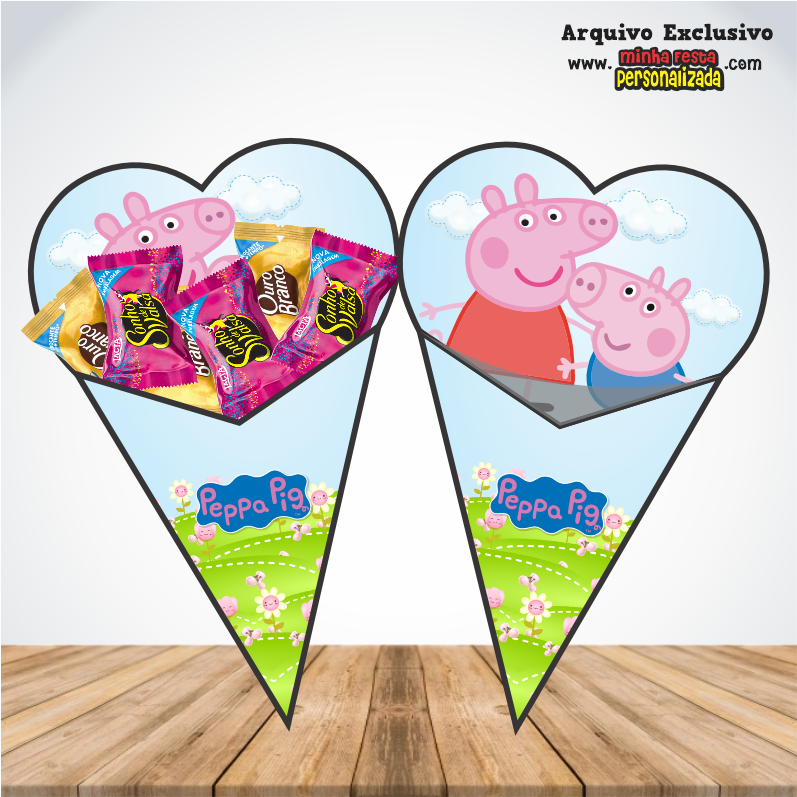PEPPA PIG 1 - Cones Personalizados Para Imprimir