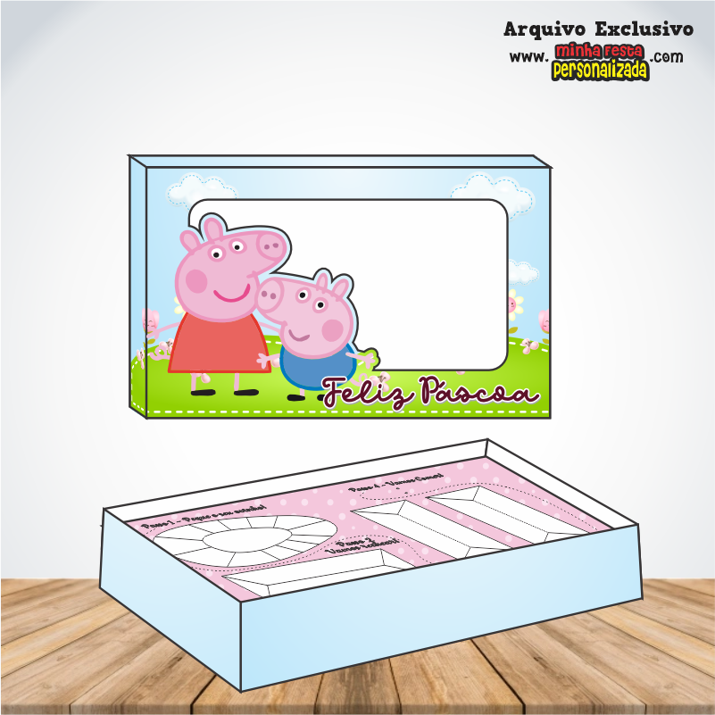 PEPPA PIG - Caixa Mini Confeiteiro Prontas Para Imprimir