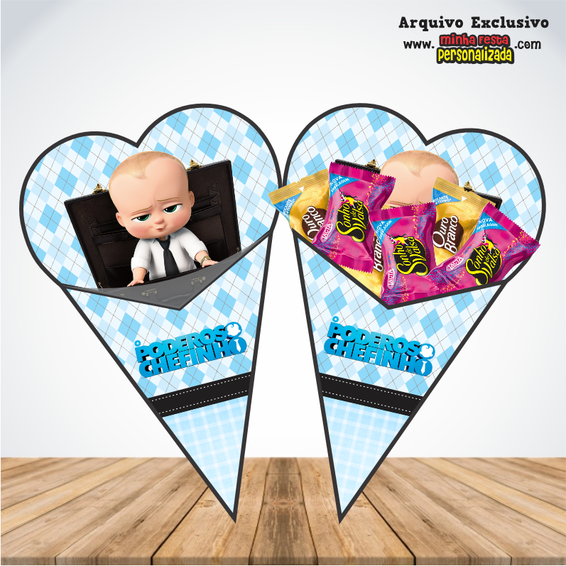PODEROSO CHEFINHO - Cones Personalizados Para Imprimir