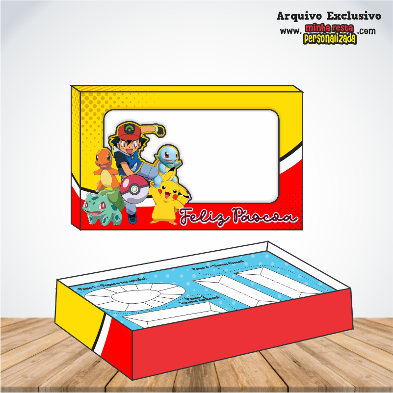 POKEMON - Caixa Mini Confeiteiro Prontas Para Imprimir