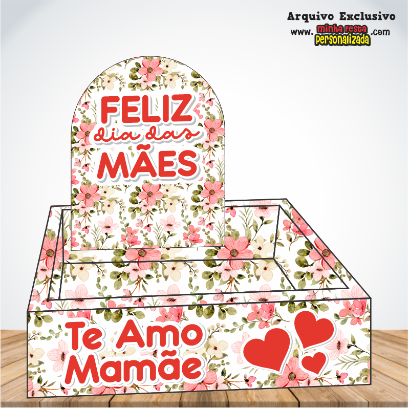 Dia das Mães Floridos Exclusivo Para Imprimir CAIXA CESTA 03 - Dia das Mães Floridos Exclusivo Para Imprimir