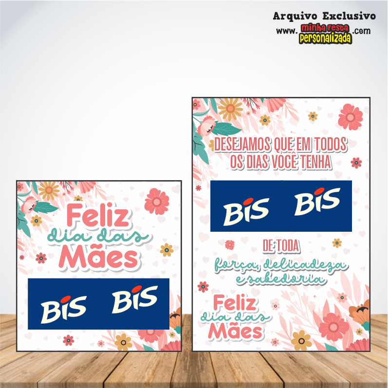 CARTAO PARA BIS - Dia das M&atilde;es KIT 02 Pronto Para Imprimir