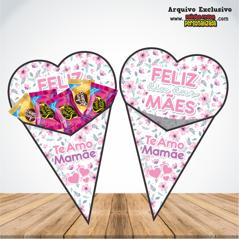 Dia das Mães Floridos Exclusivo Para Imprimir CONES 01 - Dia das Mães Floridos Exclusivo Para Imprimir