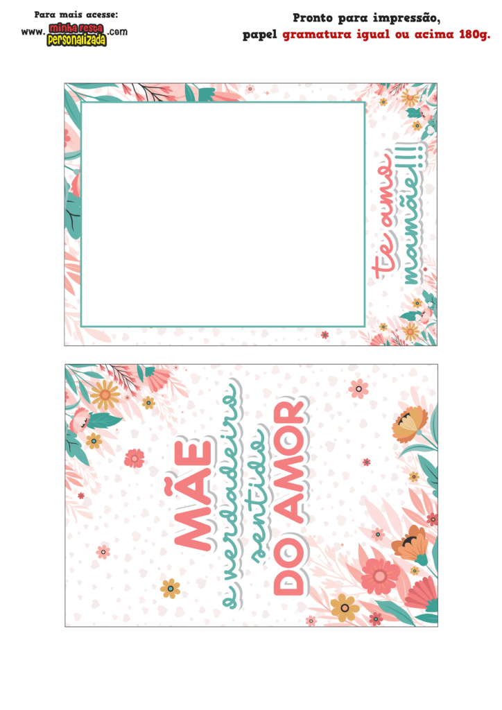 MOLDURA FOTO 01 724x1024 - Porta Retrato Feliz Dia das M&atilde;es Modelo Gratuito