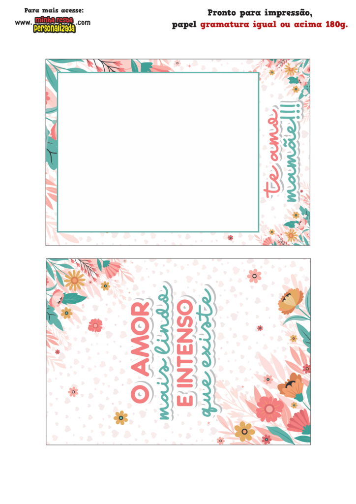 MOLDURA FOTO 02 724x1024 - Porta Retrato Feliz Dia das M&atilde;es Modelo Gratuito