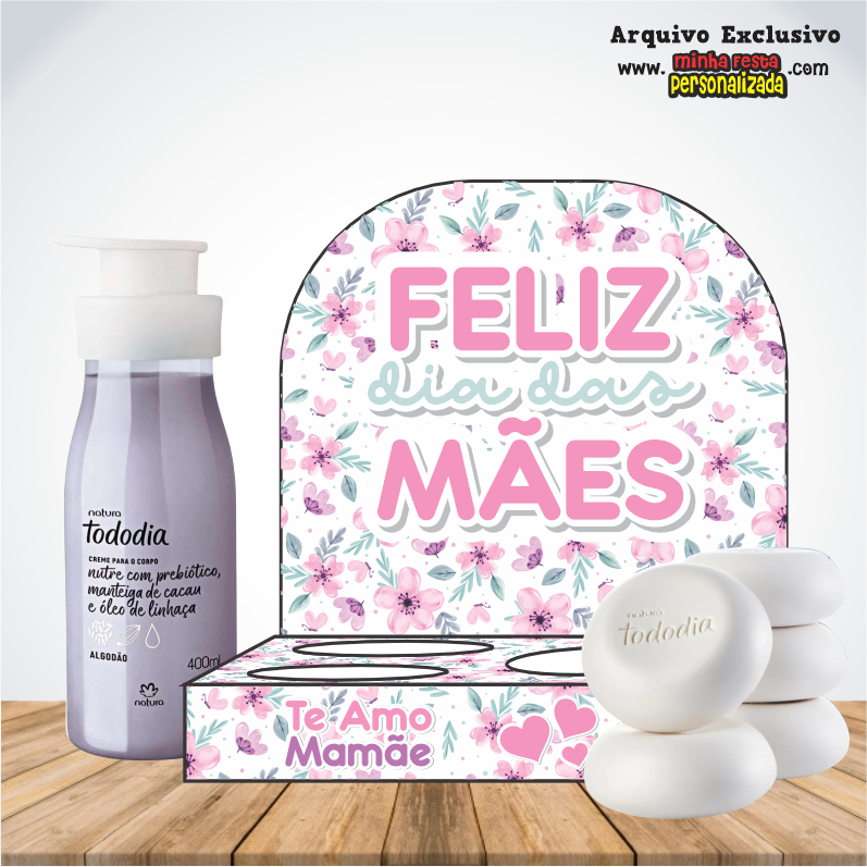 Dia das Mães Floridos Exclusivo Para Imprimir PORTA HIDRATANTE E SABONETE 01 - Dia das Mães Floridos Exclusivo Para Imprimir