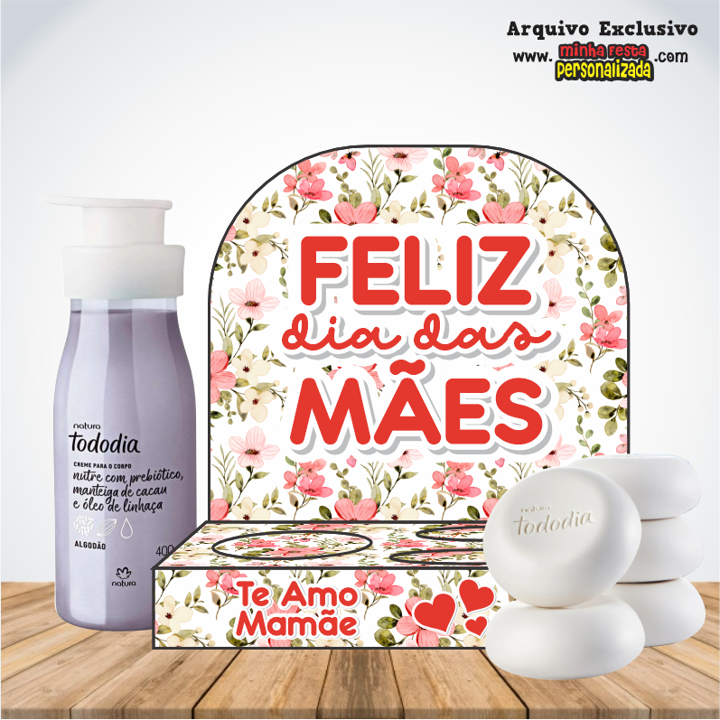 Dia das Mães Floridos Exclusivo Para Imprimir PORTA HIDRATANTE E SABONETE 03 - Dia das Mães Floridos Exclusivo Para Imprimir