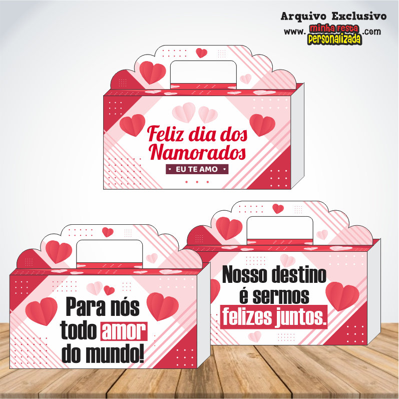 CAPA CAIXA DE BOMBOM - Dia dos Namorados KIT 02 Pronto Para Imprimir