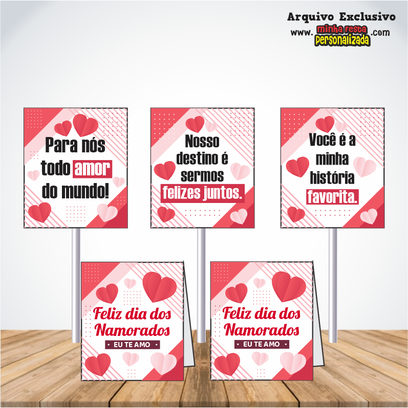 CAPA PARA PIRULITO - Dia dos Namorados KIT 02 Pronto Para Imprimir