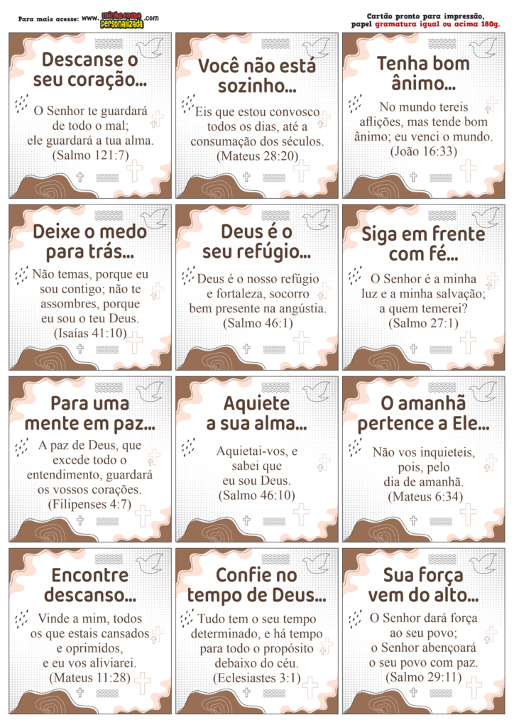 CARTOES 01 724x1024 - Caixinha e Frases Momento de F&eacute; Para Imprimir