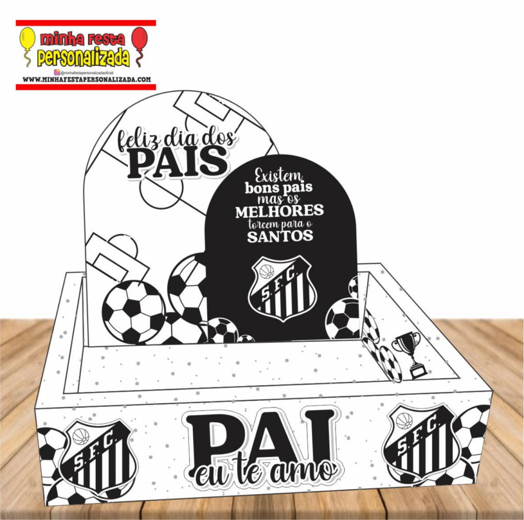 SANTOS 1024x1016 - Caixa Cesta Times Dia dos Pais 01 Para Imprimir