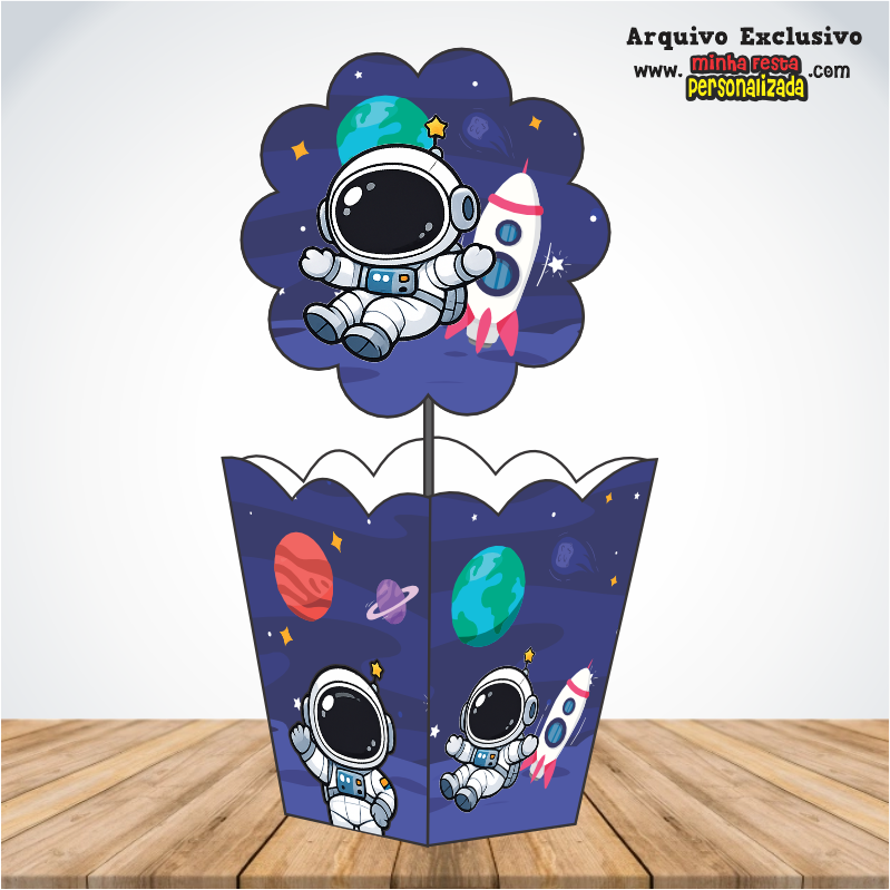 ASTRONAUTA - Centro de Mesa Cachepot P Para Imprimir