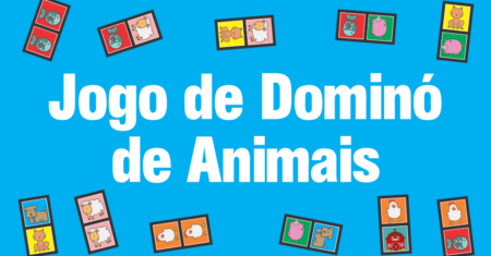 Jogo Dominó de Animais Para Imprimir Gratuito