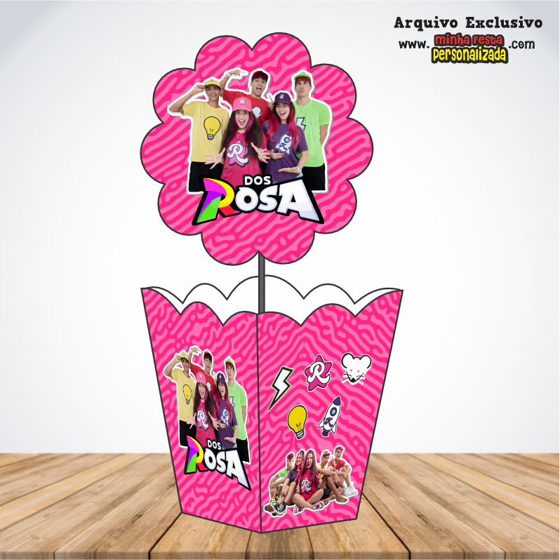 DOS ROSAS - Centro de Mesa Cachepot P Para Imprimir