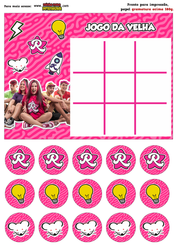 JOGO DA VELHA DOS ROSAS 724x1024 - Jogo da Velha Personalizada Dos Rosas