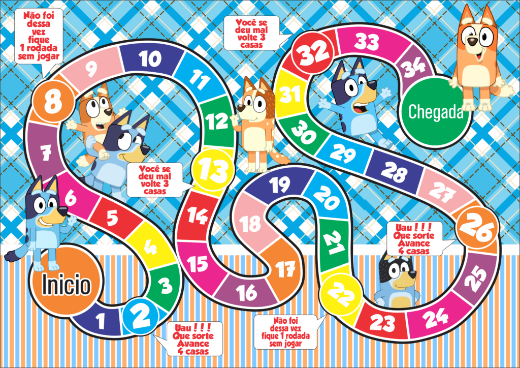 JOGO TABULEIRO PERSONALIZADO BLUEY 1024x724 - Jogo de tabuleiro personalizado Bluey