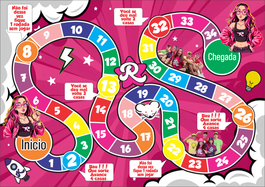 JOGO TABULEIRO PERSONALIZADO EMILLY VICKY 1024x724 - Jogo de tabuleiro personalizado Emilly Vick