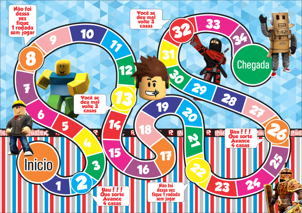 Jogo de tabuleiro personalizado Roblox JOGO TABULEIRO PERSONALIZADO ROBLOX 1024x724 - Jogo de tabuleiro personalizado Roblox
