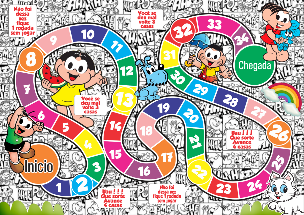 JOGO TABULEIRO PERSONALIZADO TURMA DA MONICA 1024x724 - Jogo de tabuleiro personalizado Turma da M&ocirc;nica