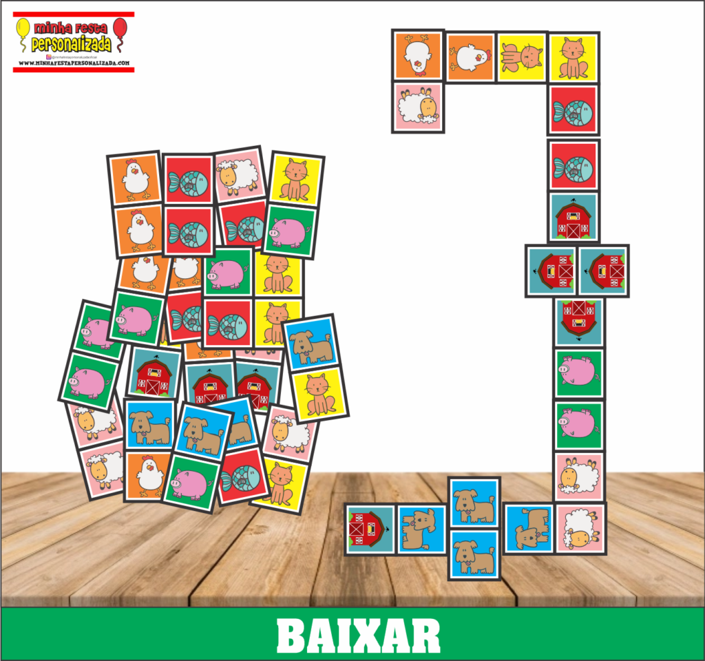 Jogo Dominó de Animais Para Imprimir Gratuito Jogos de Domino de Animais 1024x960 - Jogo Dominó de Animais Para Imprimir Gratuito
