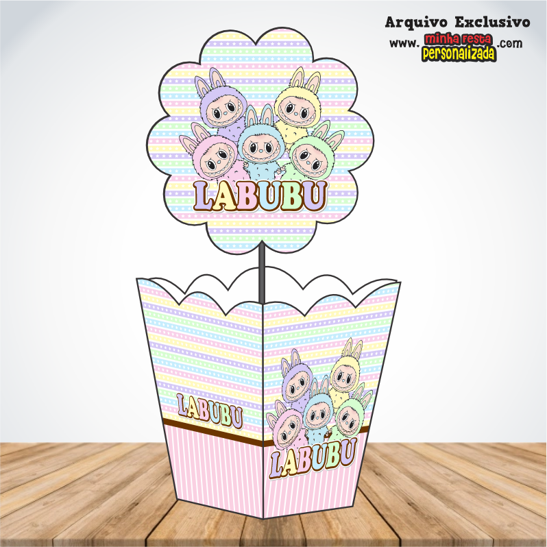 LABUBU - Centro de Mesa Cachepot P Para Imprimir