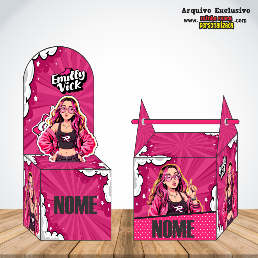 04 1024x1024 - Kit Festa Emilly Vick Completo Pronto Para Imprimir