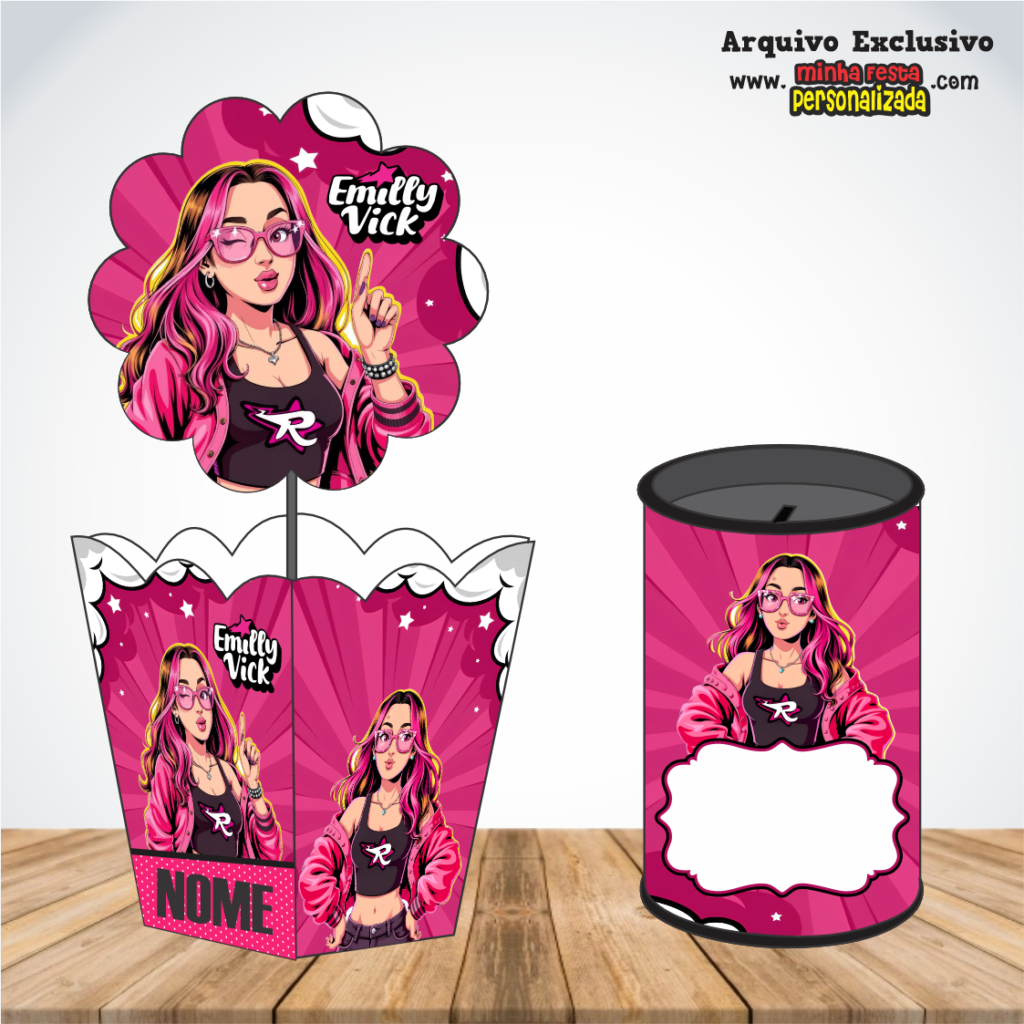 05 1024x1024 - Kit Festa Emilly Vick Completo Pronto Para Imprimir