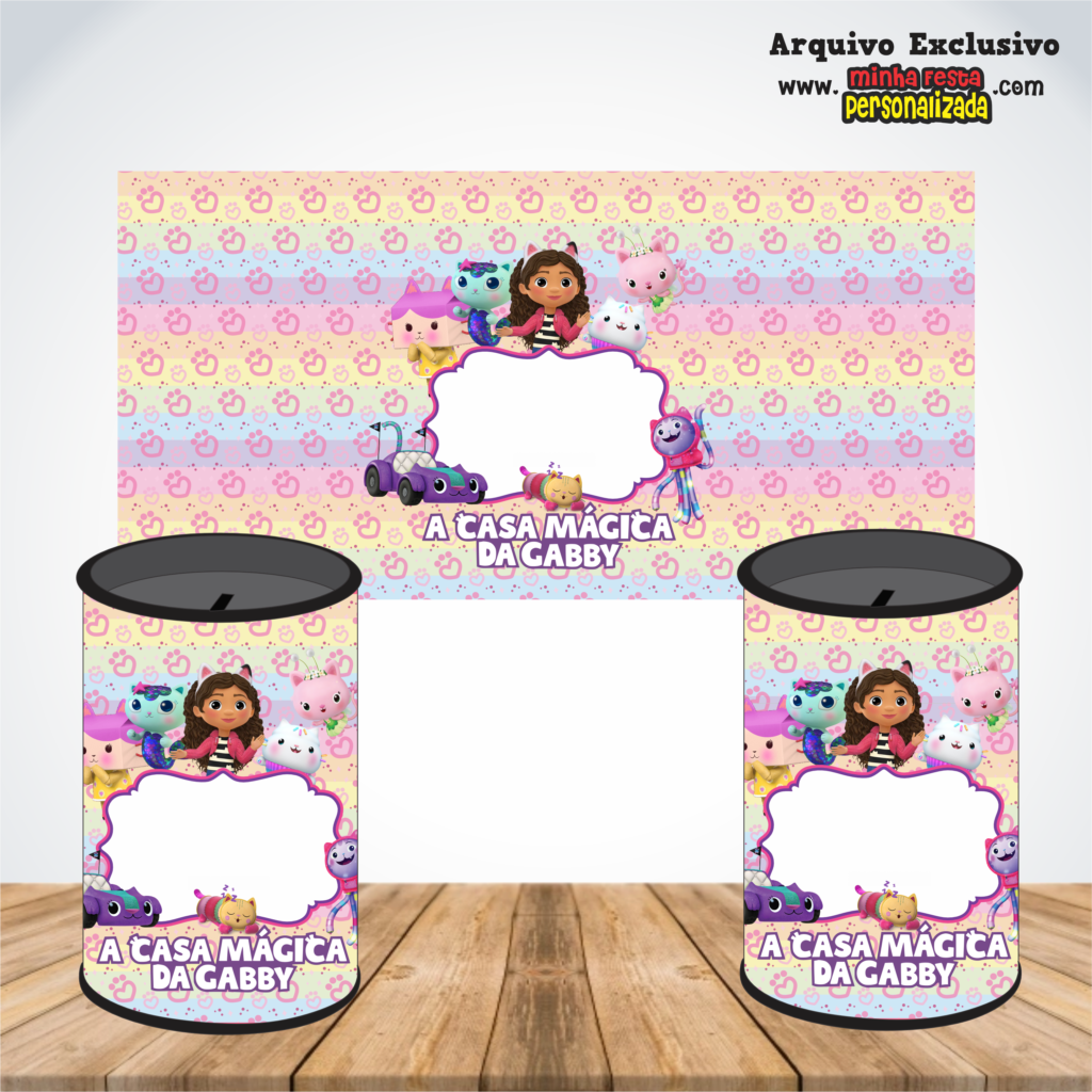 CASA MAGICA DA GABBY 1024x1024 - Rotulos Para Cofrinhos Personalizados Para Imprimir