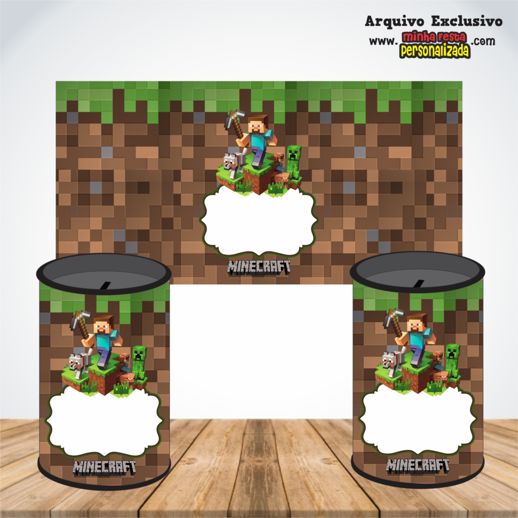MINECRAFT 1024x1024 - Rotulos Para Cofrinhos Personalizados Para Imprimir